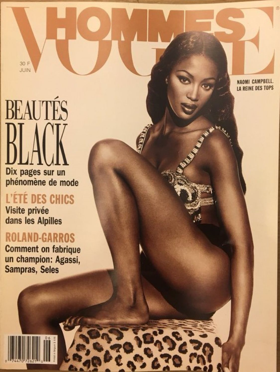 VOGUE HOMMES magazine side cover Issue 150  June 1992