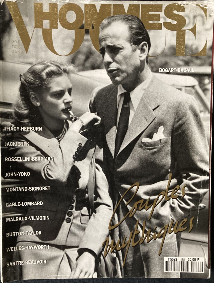 VOGUE HOMMES magazine side cover Issue 155  December 1992/ January 1993 