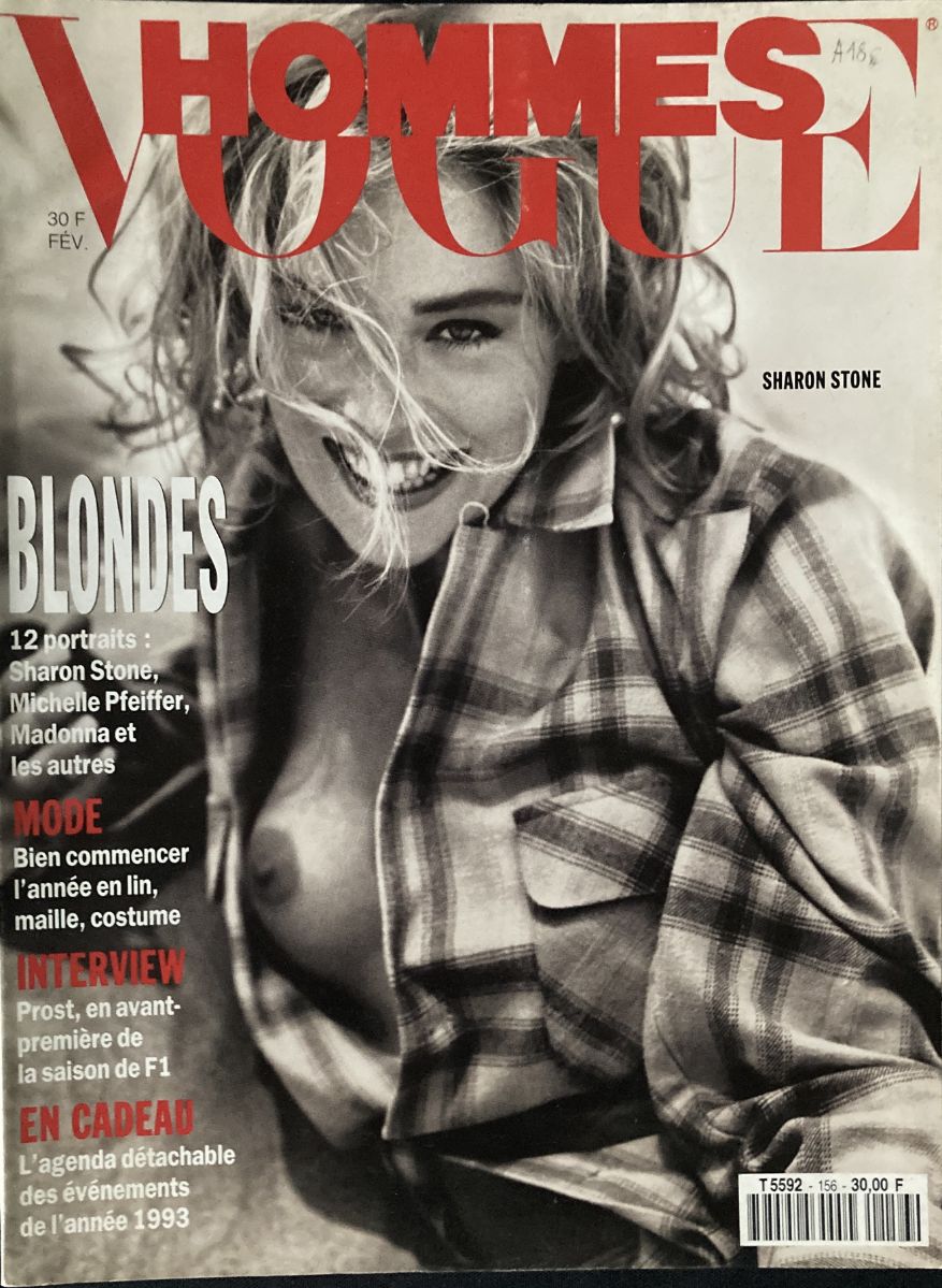 VOGUE HOMMES magazine side cover Issue 156  February 1993