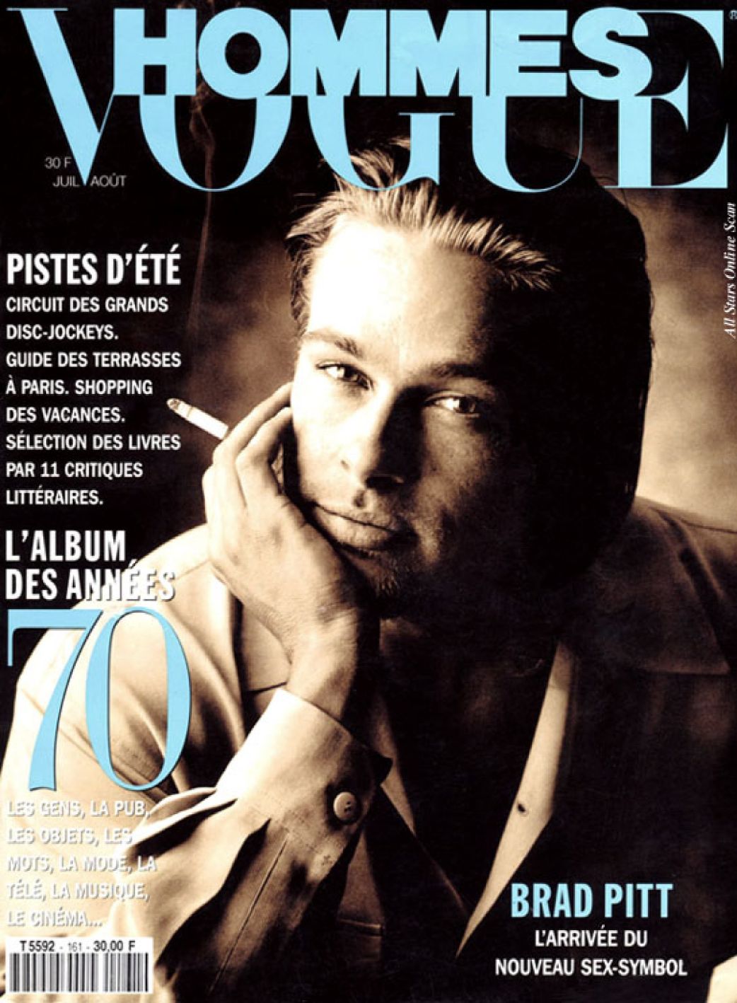 VOGUE HOMMES magazine side cover Issue 161 1 July 1993