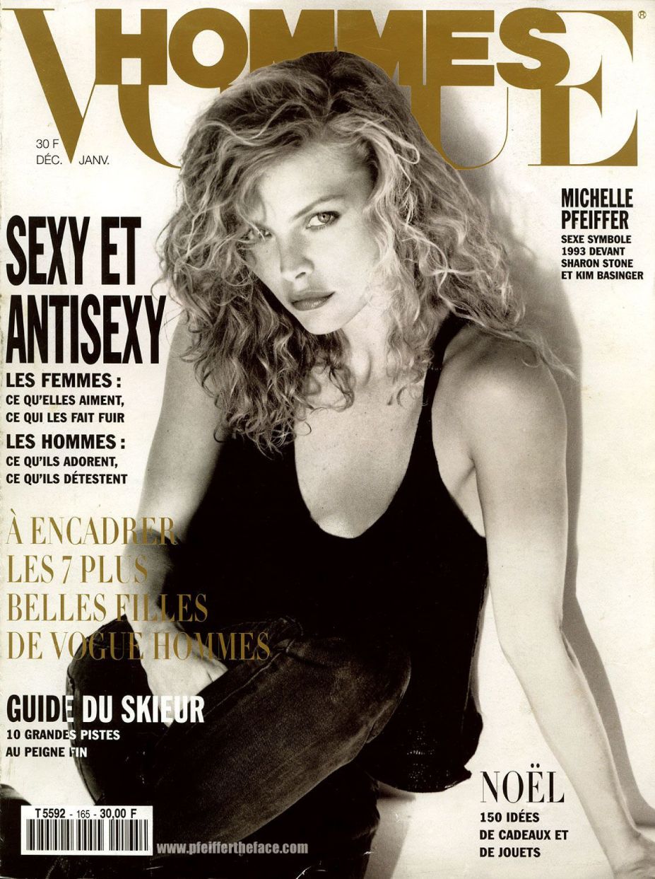 VOGUE HOMMES magazine side cover Issue 165  December 1993/ January 1994 
