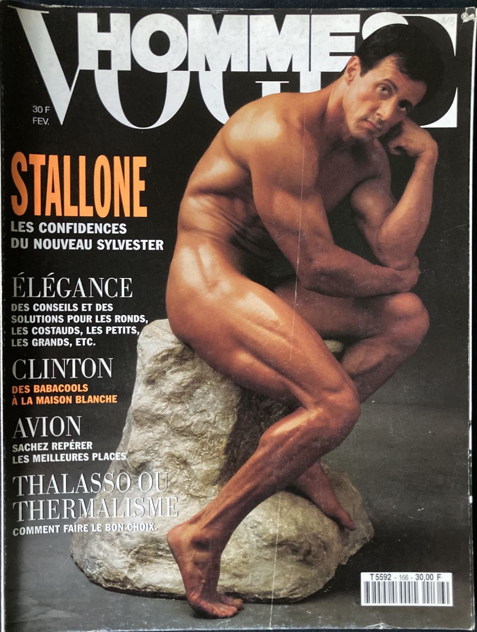 VOGUE HOMMES magazine side cover Issue 166  February 1994
