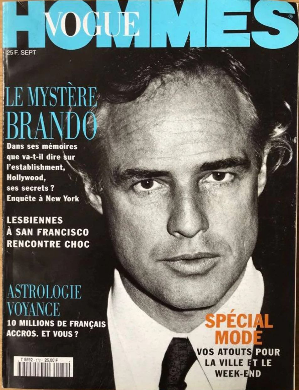 VOGUE HOMMES magazine side cover Issue 172  September 1994