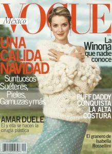 VOGUE MEXICO magazine side cover  December 1999