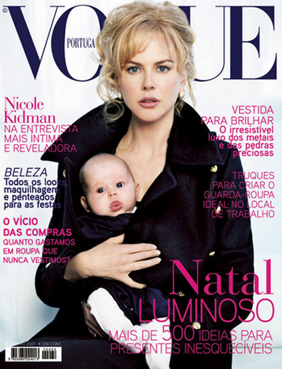 VOGUE PORTUGAL magazine side cover  December 2007