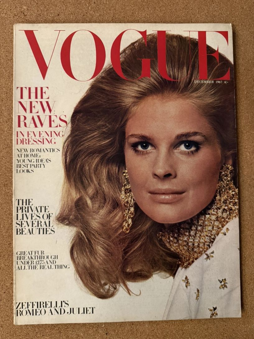 VOGUE UK magazine side cover  December 1967