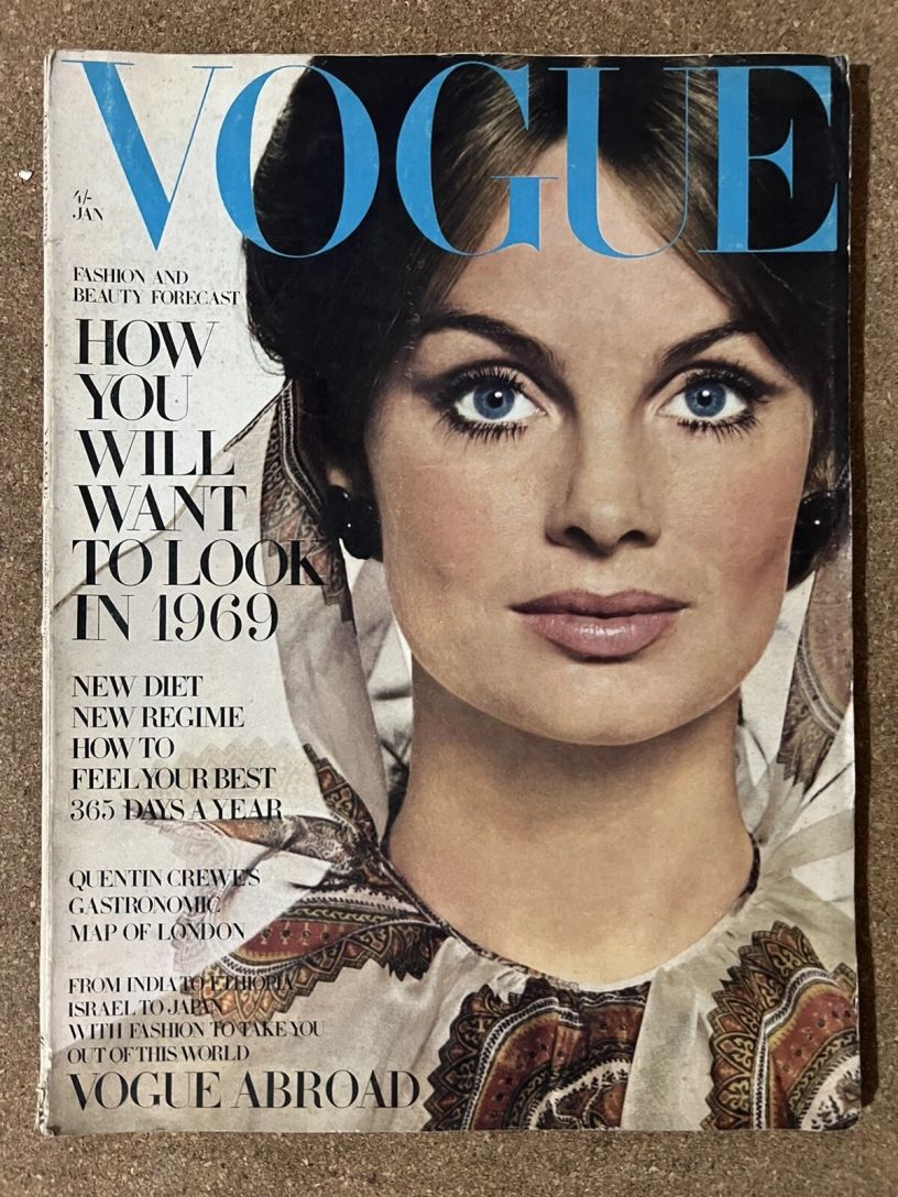 VOGUE UK magazine side cover  January 1969