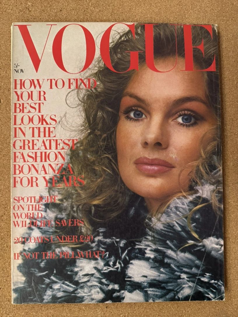 VOGUE UK magazine side cover  November 1970