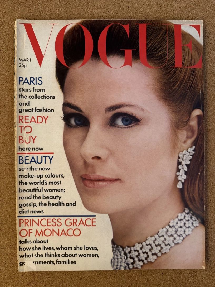 VOGUE UK magazine side cover  March 1972