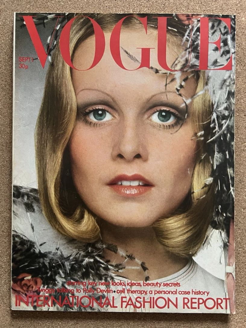 VOGUE UK magazine side cover  September 1972
