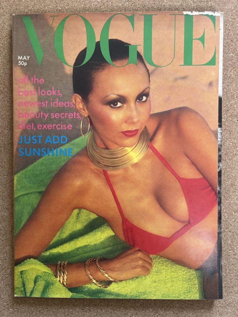 VOGUE UK magazine side cover  May 1976