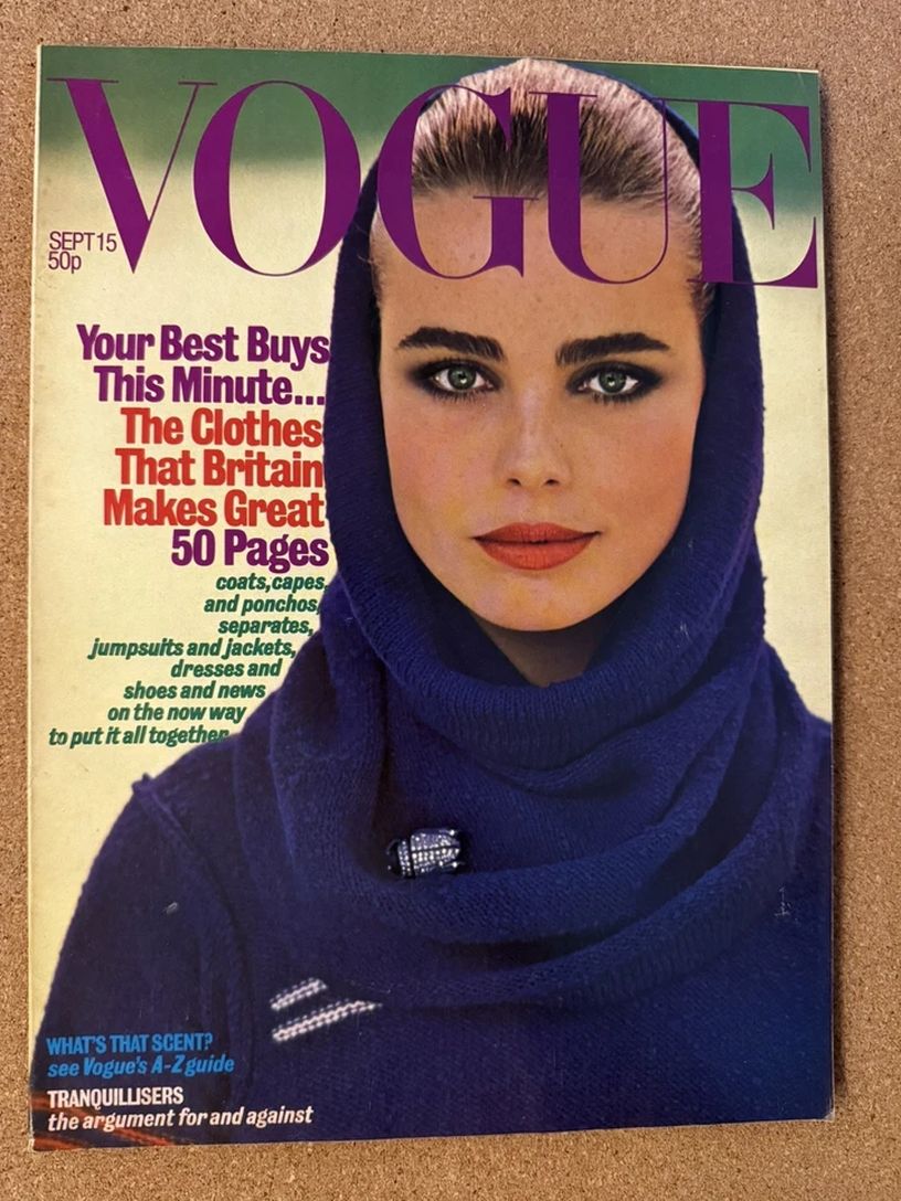 VOGUE UK magazine side cover  September 1976