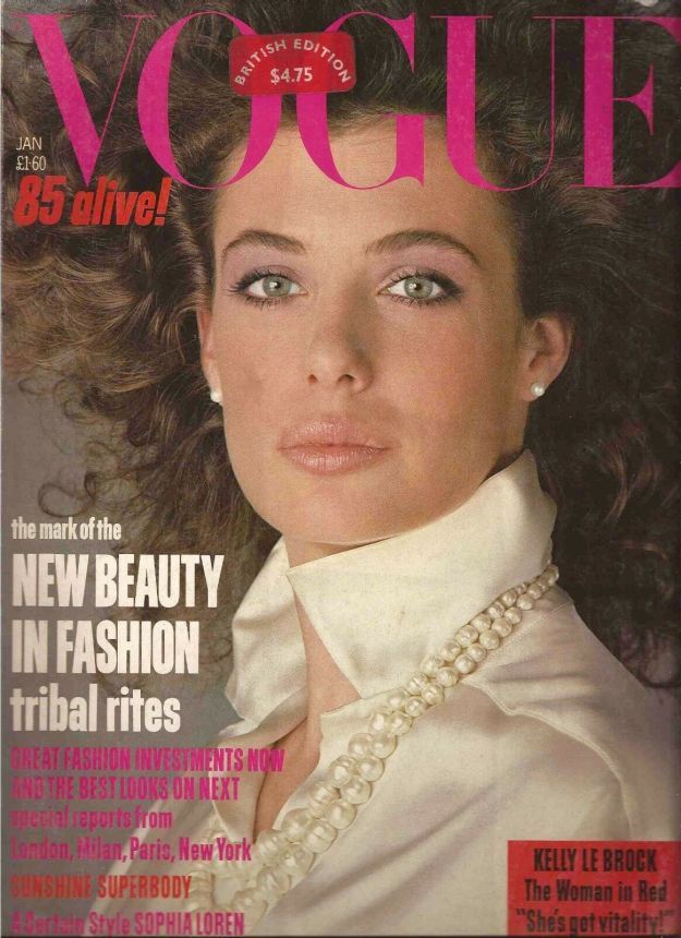 VOGUE UK magazine side cover  January 1985