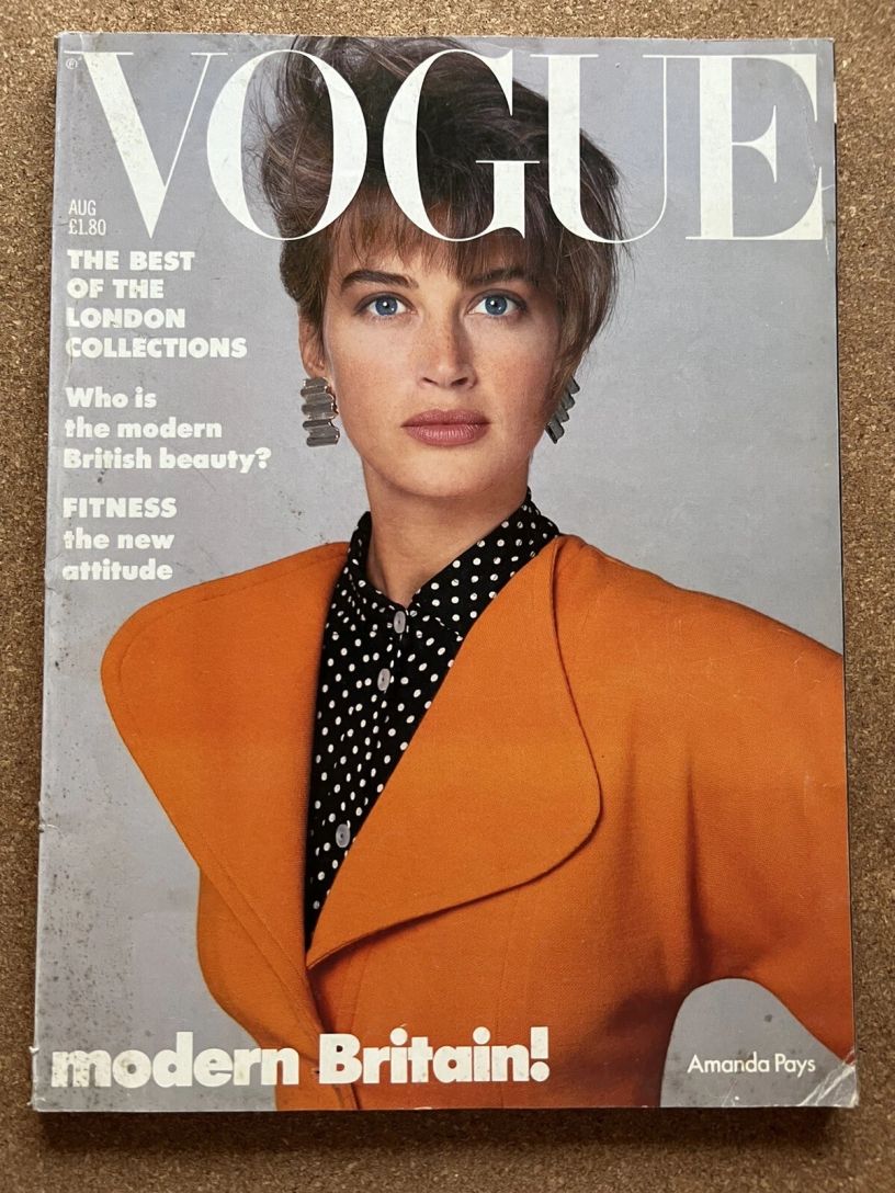VOGUE UK magazine side cover  August 1986