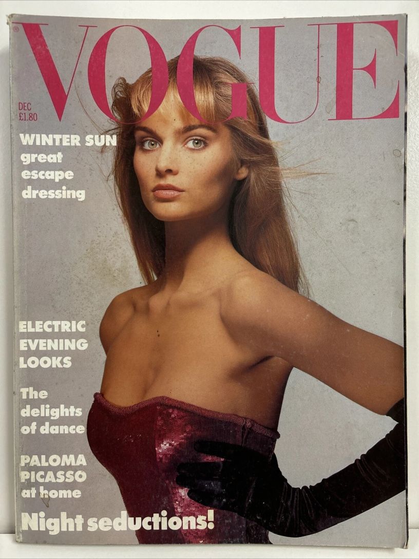 VOGUE UK magazine side cover  December 1986