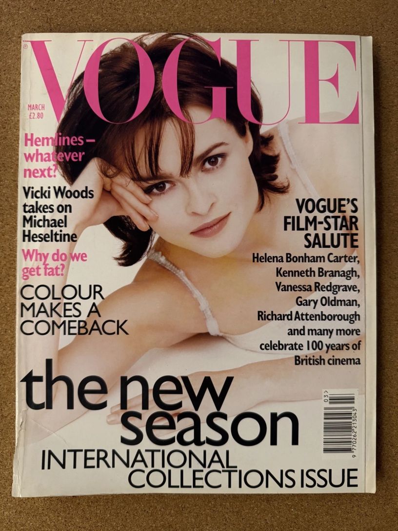 VOGUE UK magazine side cover  March 1996
