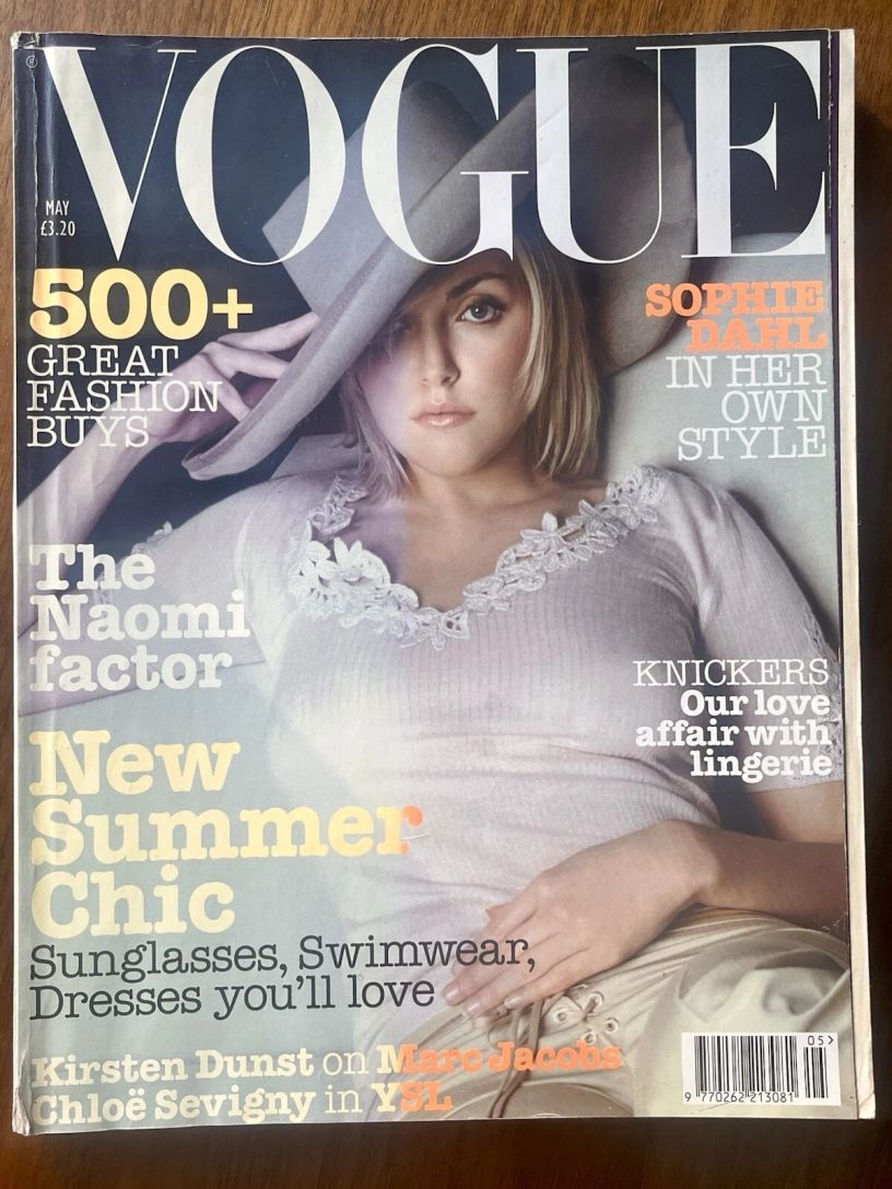 VOGUE UK magazine side cover  May 2002