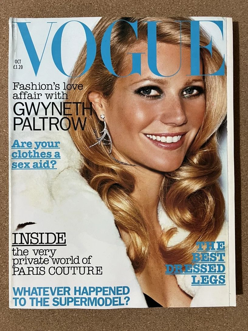 VOGUE UK magazine side cover  October 2002