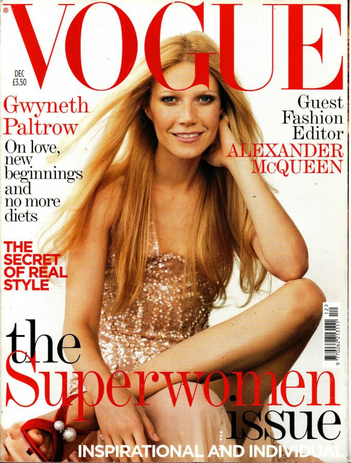 VOGUE UK magazine side cover  December 2005