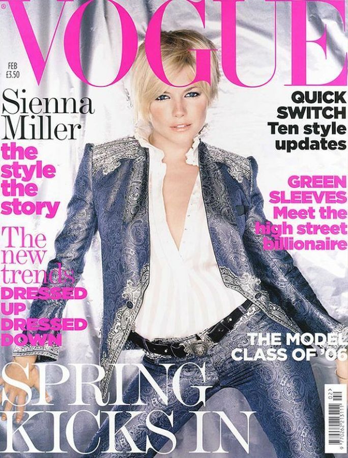 VOGUE UK magazine side cover  February 2006