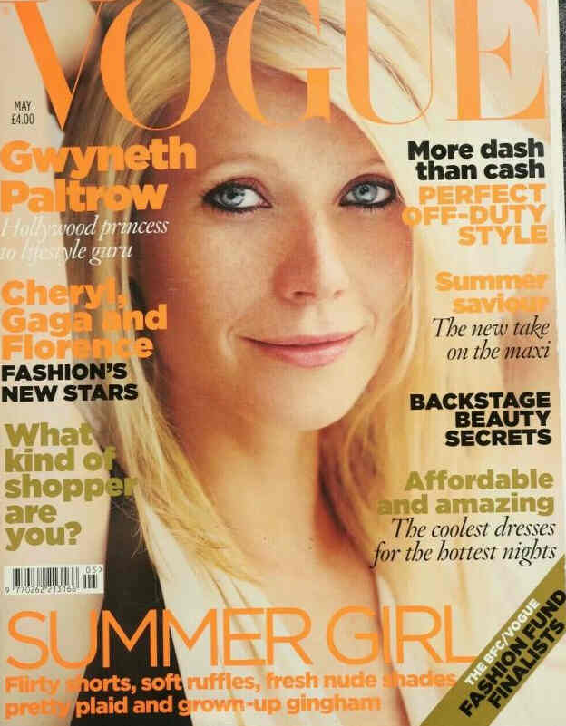 VOGUE UK magazine side cover  May 2010