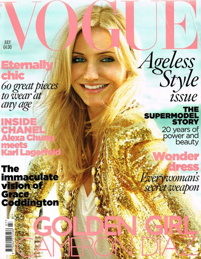 VOGUE UK magazine side cover  July 2010