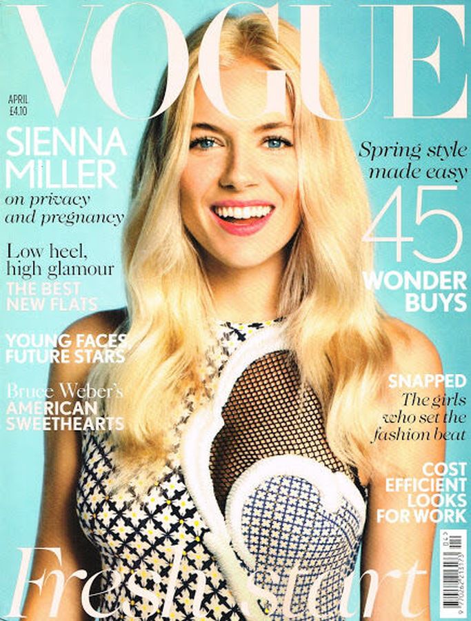 VOGUE UK magazine side cover  April 2012