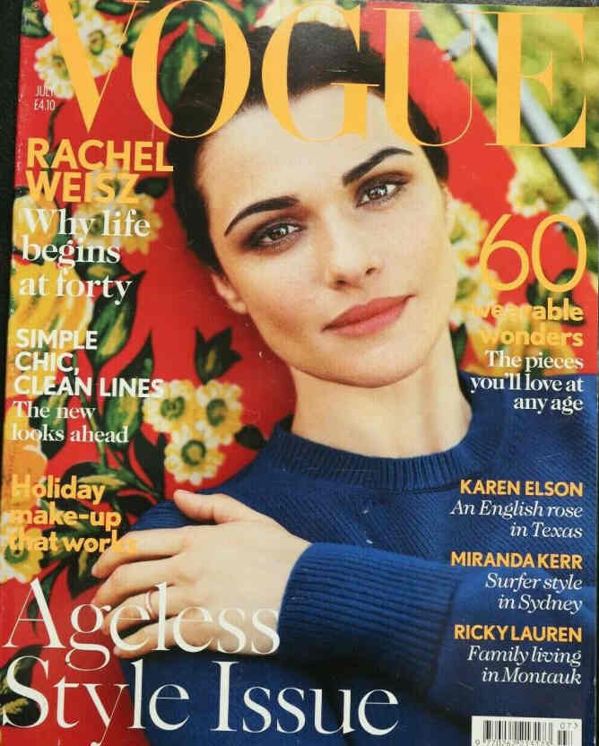 VOGUE UK magazine side cover  July 2012