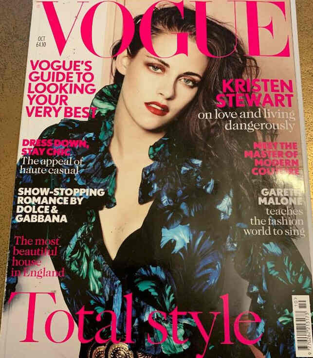 VOGUE UK magazine side cover  October 2012