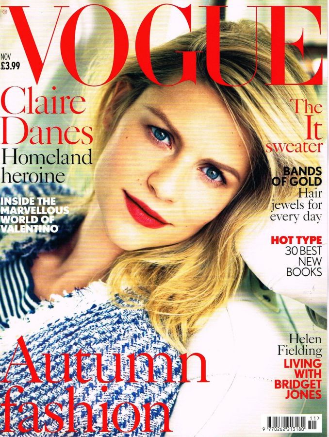 VOGUE UK magazine side cover  November 2013