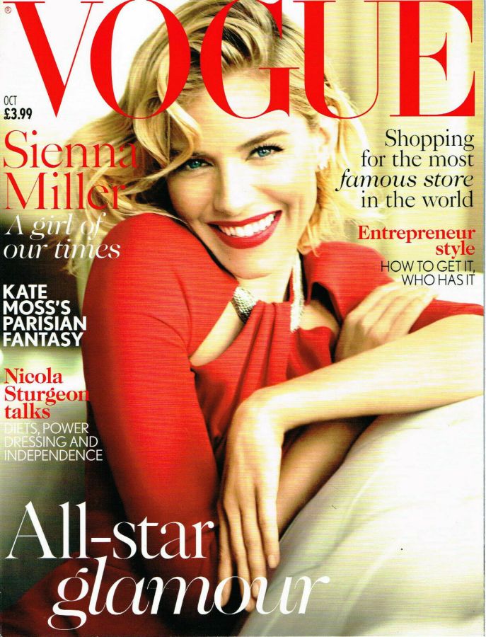 VOGUE UK magazine side cover  October 2015