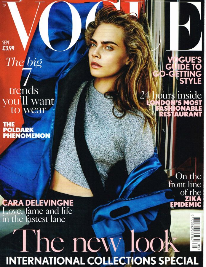 VOGUE UK magazine side cover  September 2016