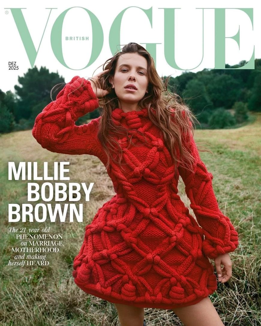 VOGUE UK magazine side cover  December 2025