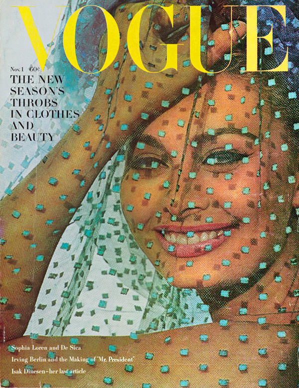 VOGUE USA magazine side cover 1 November 1962