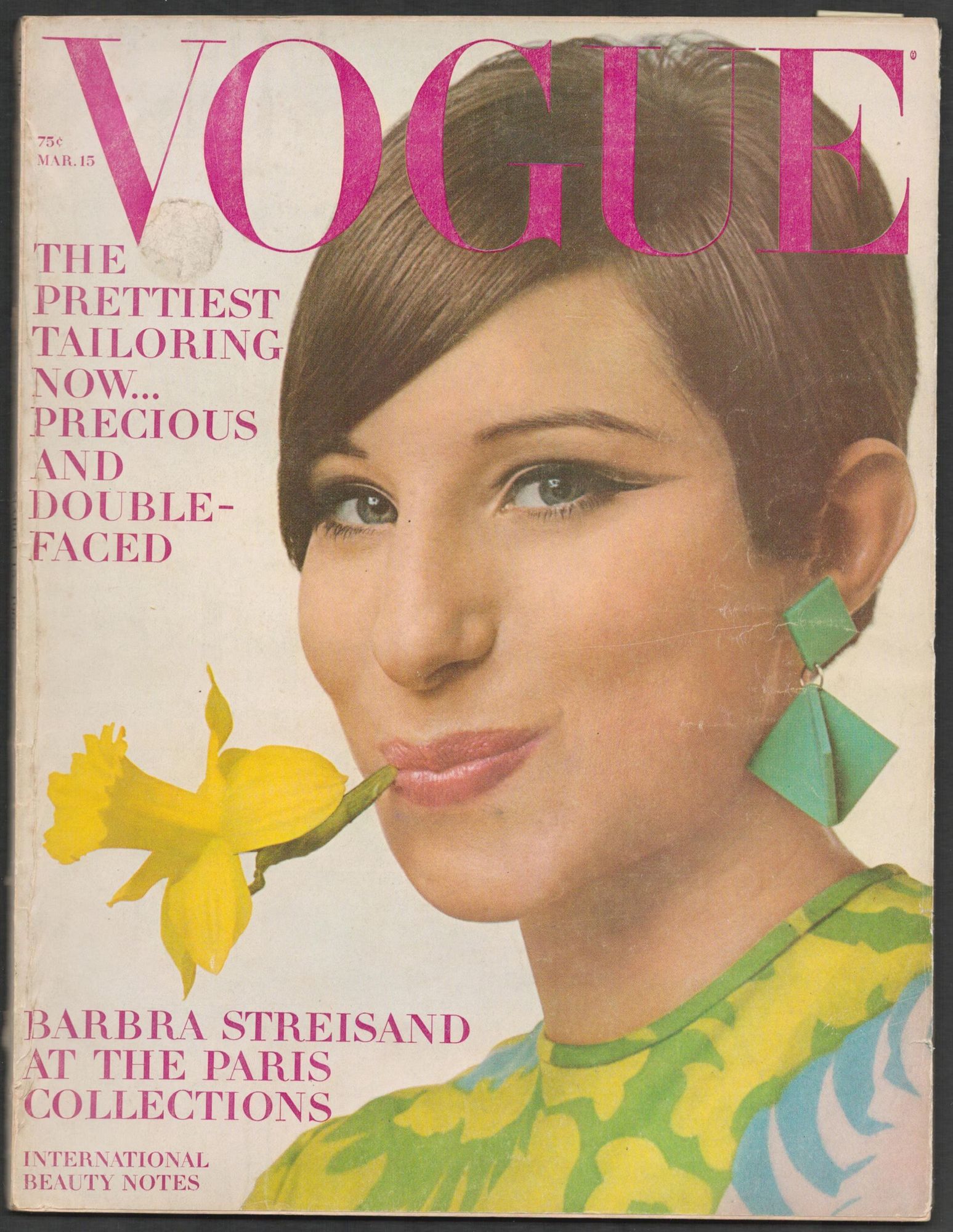 VOGUE USA magazine side cover 15 March 1966