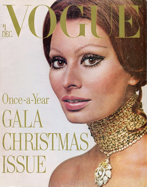 VOGUE USA magazine side cover  December 1970
