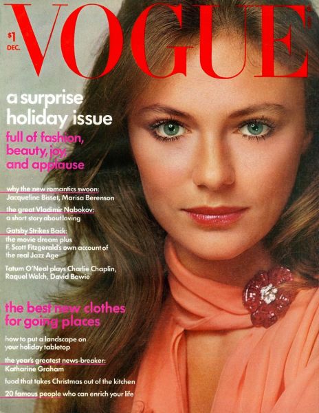 VOGUE USA magazine side cover  December 1973