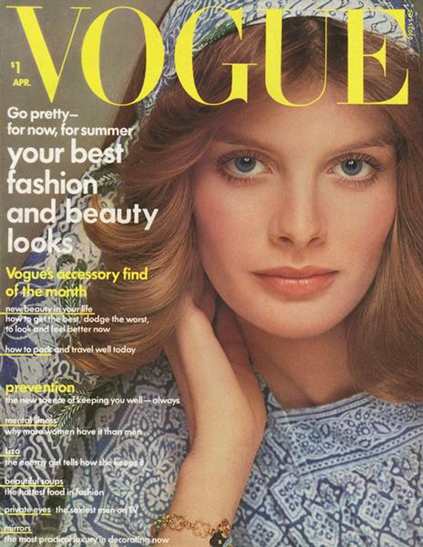 VOGUE USA magazine side cover  April 1974