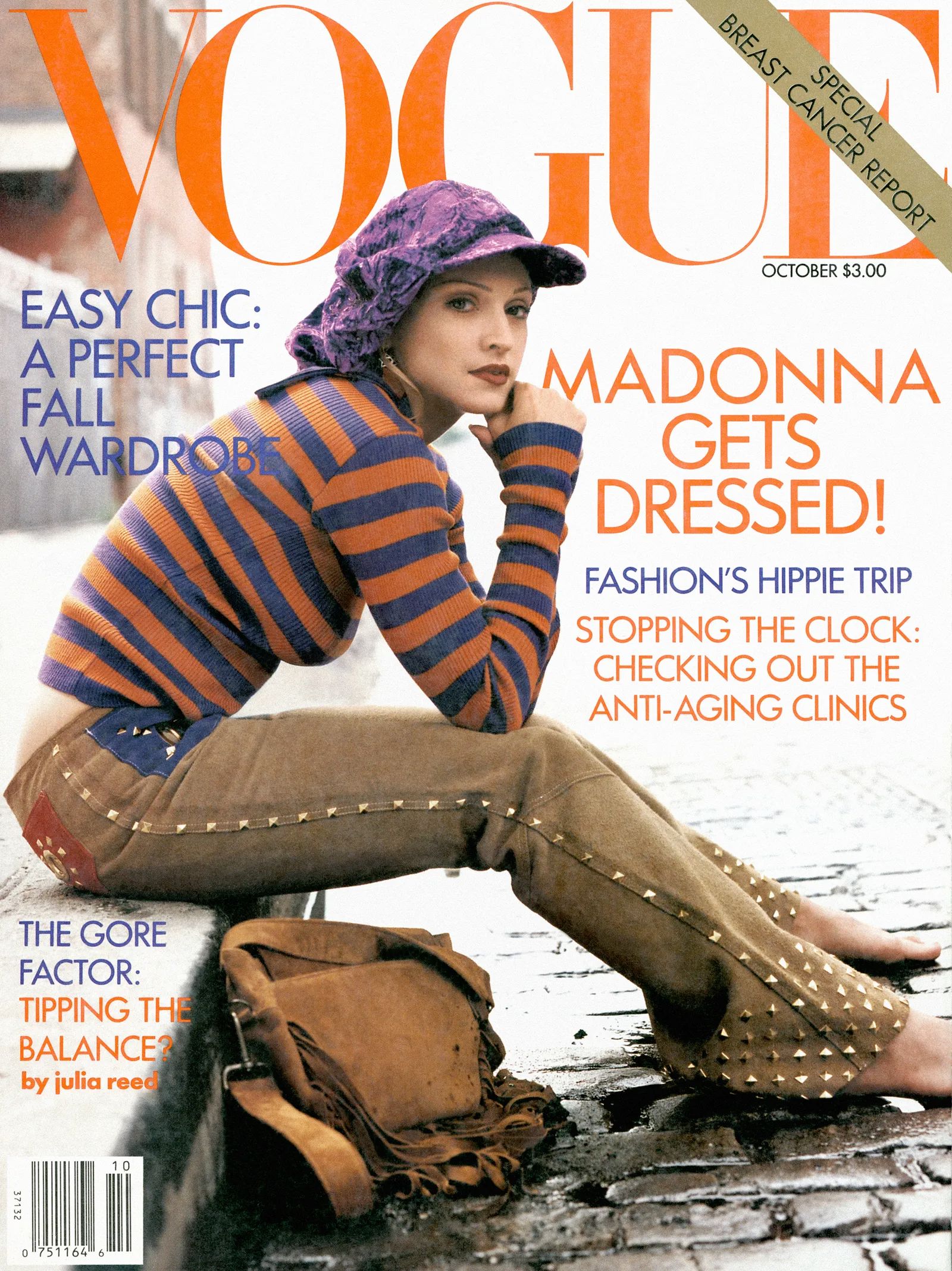 VOGUE USA magazine side cover  October 1992