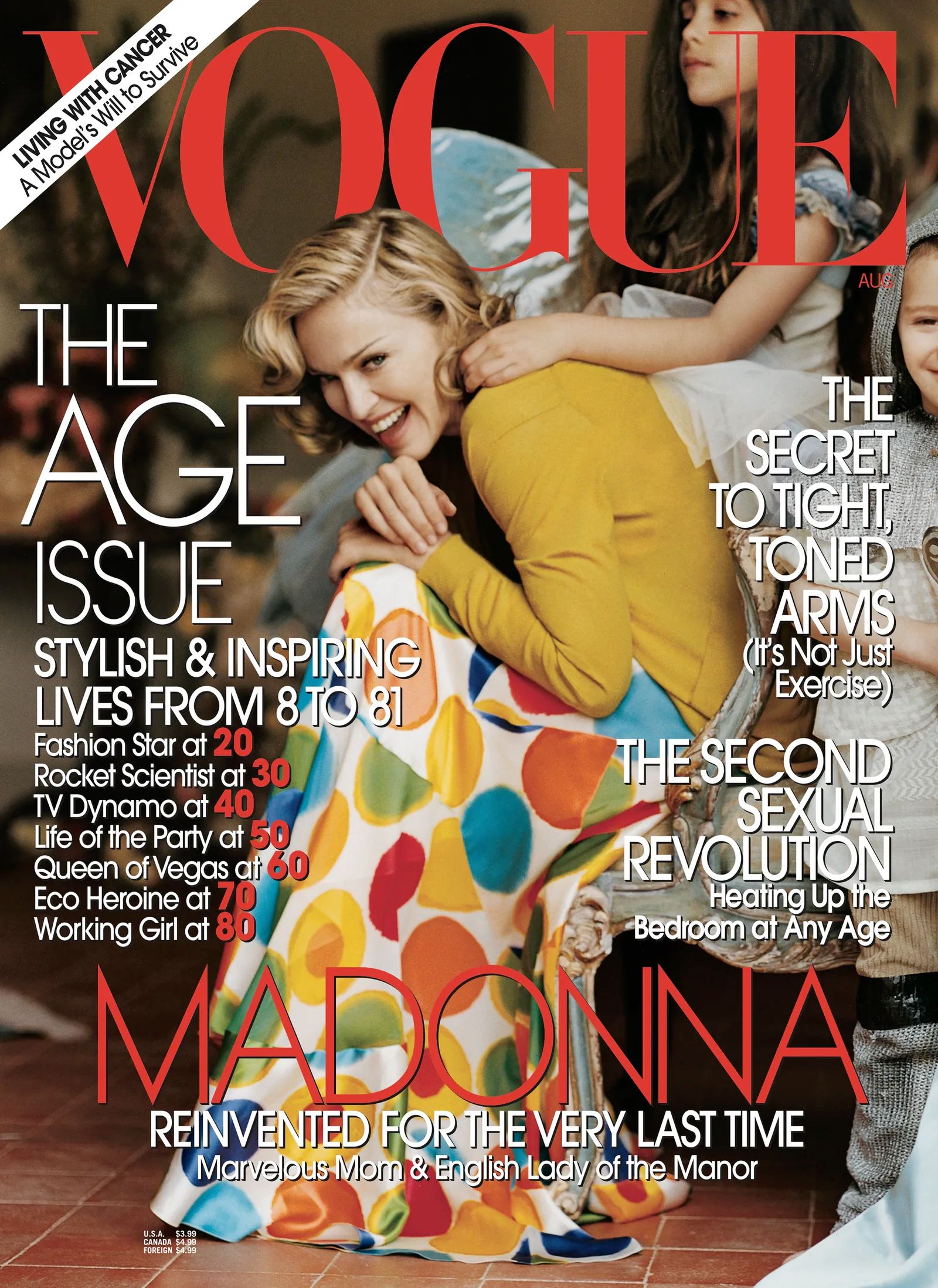 VOGUE USA magazine side cover  August 2005