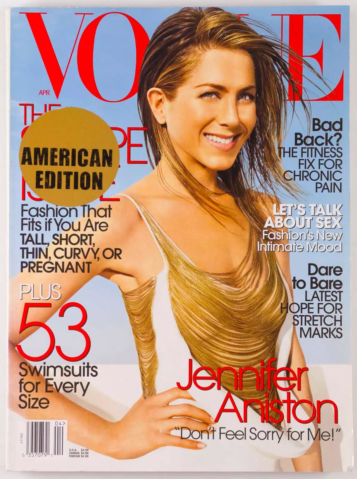 VOGUE USA magazine side cover  April 2006