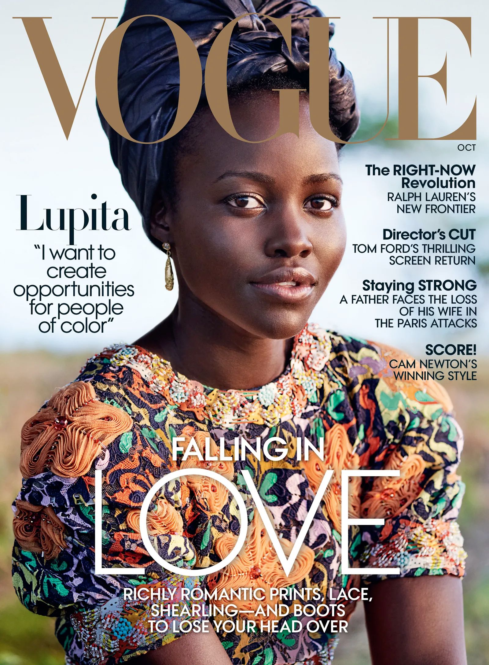 VOGUE USA magazine side cover  October 2016