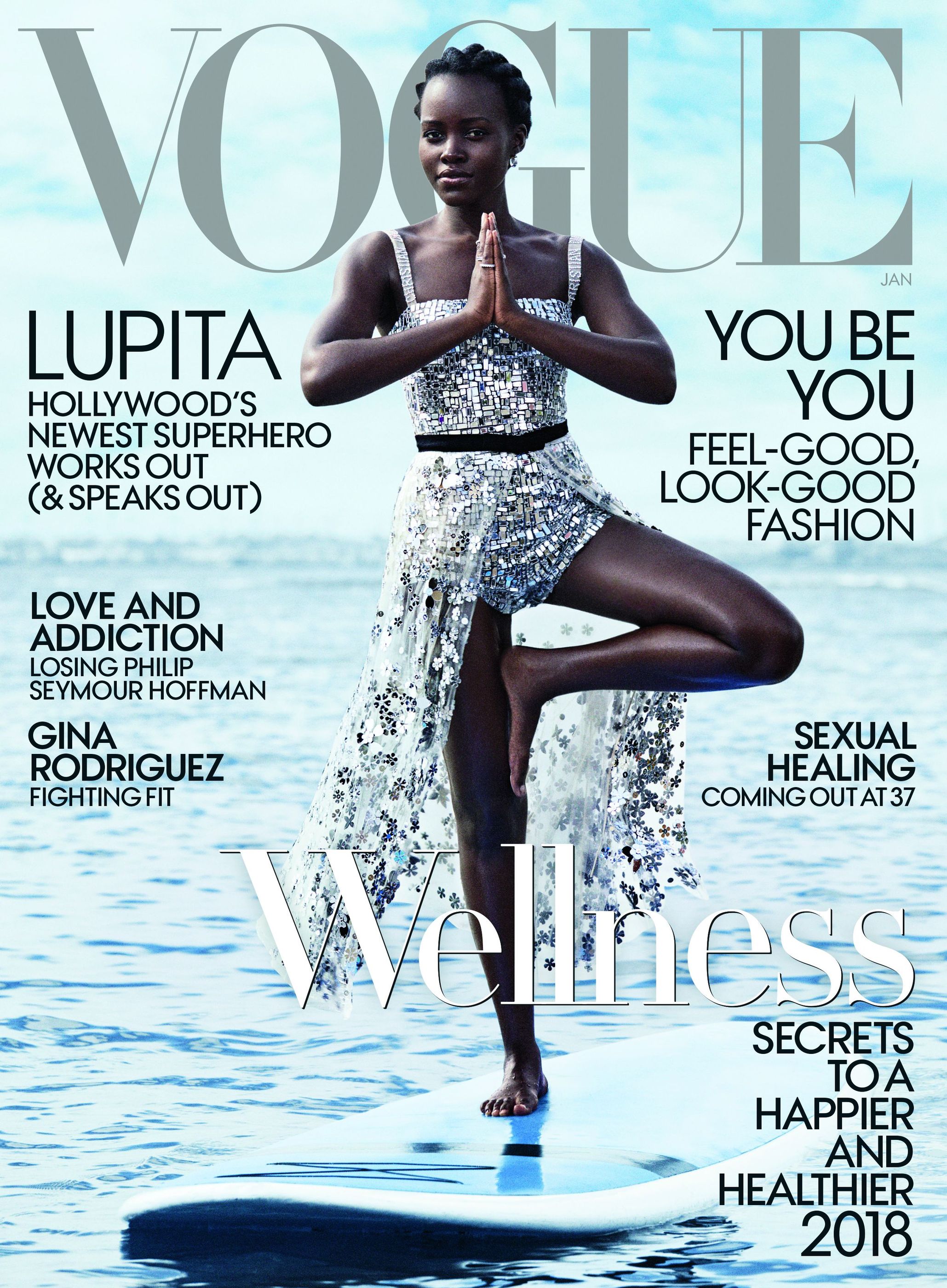 VOGUE USA magazine side cover  January 2018