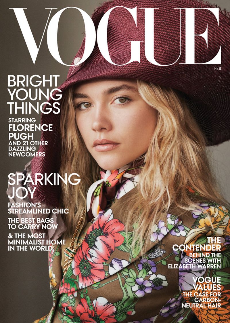 VOGUE USA magazine side cover  February 2020