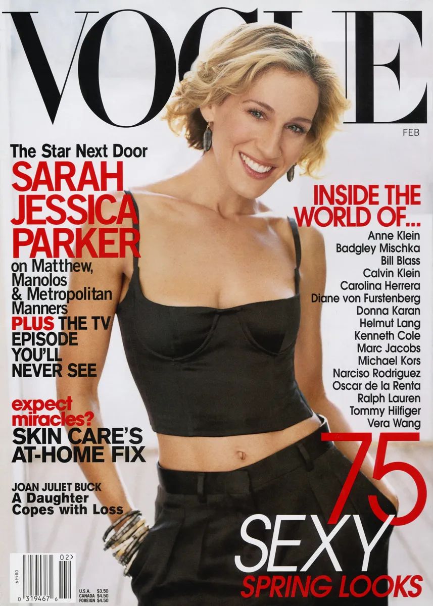 VOGUE USA magazine side cover  February 2002
