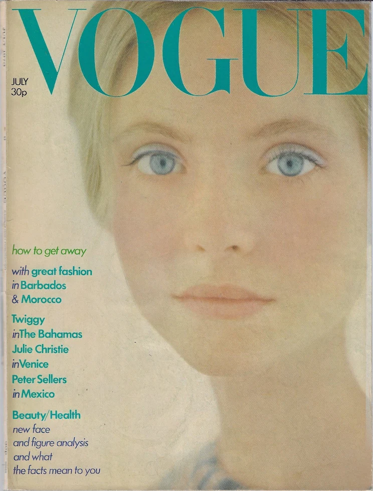 VOGUE UK magazine side cover  July 1973