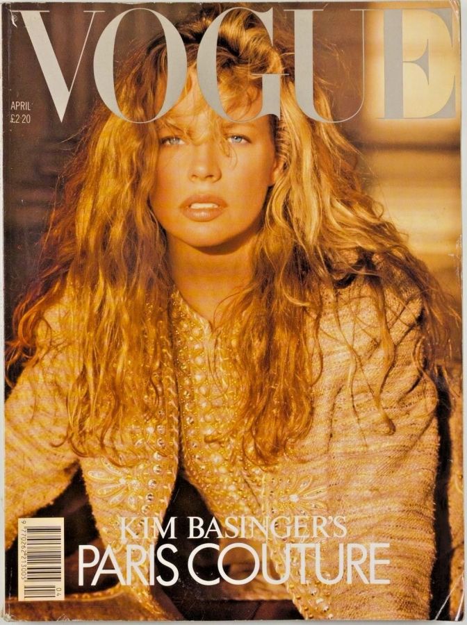 VOGUE UK magazine side cover  April 1989
