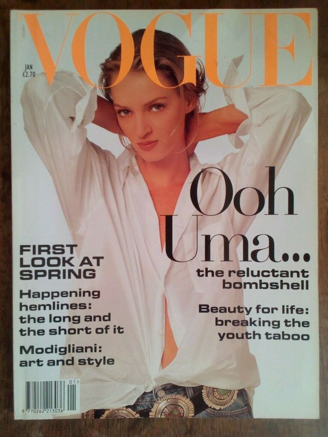 VOGUE UK magazine side cover  January 1994