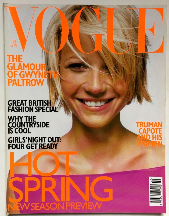 VOGUE UK magazine side cover  February 1998