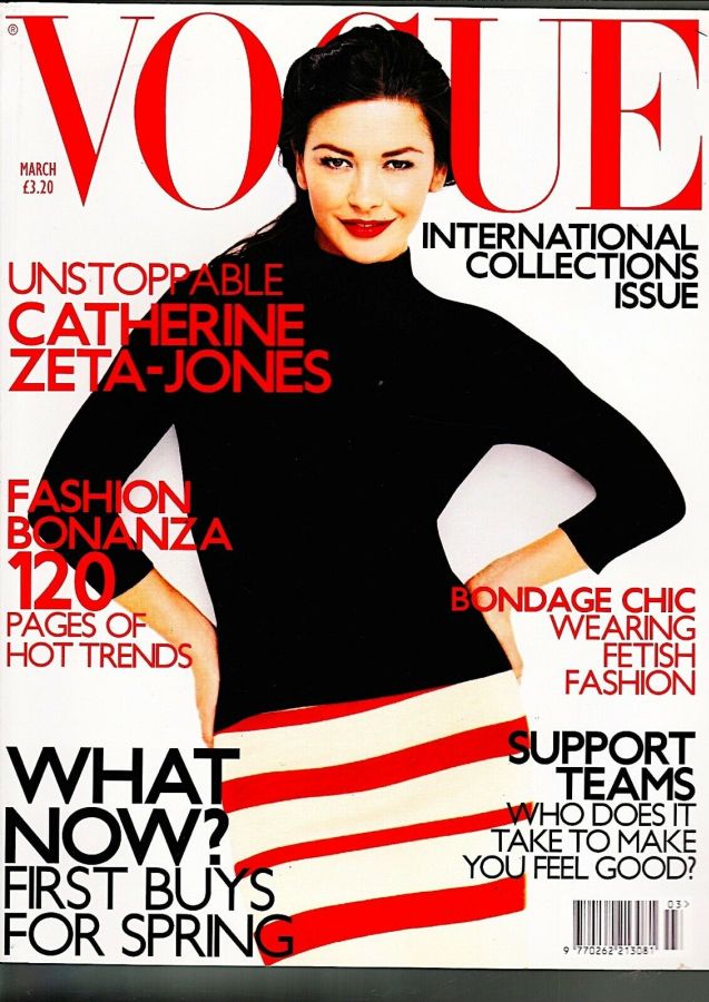 VOGUE UK magazine side cover  March 2001
